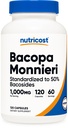 Nutricost Bacopa Monnieri 1.000mg, 120 Capsule (60 Serve) - Non OGM, Gluten Free e Per vegetariani