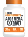 BulkSupplements.com Aloe Vera Capsule - Aloe Vera Extract, Aloe Vera Supplemento - Integratore di erbe, Gluten Free, 1 capsula per porzione, 240 Veg Capsules (Pack of 1)