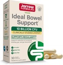Jarrow Formulas Ideal Bowel Support - 10 miliardi di Atto Per Serving - 30 Veggie Caps - Bowel Support - Riduce Bloating , Gas & Intestinal Discomfort - Fino a 30 Servings