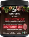 Polvere di radice di barbabietola biologica - Supplemento di barbabietola Superfood per sostenere il flusso sanguigno & Circulation - Nutrizione alimentare integrale fermentata - Non-GMO, Vegan, senza glutine, 6.34 oz 30 Serve