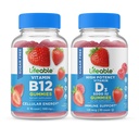 Vitamina B12 + Vitamina D 5000 IU, Gummies Bundle - Grande Assaggio, Integratore di vitamina, Senza glutine, OGM Libero, Gomma masticabile