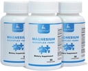 3 Bottiglie Sixfold Magnesium Complex | 350mg di Magnesio Glycinate, Malate, Citrato, Taurina, Ossido, L-threonate per muscoli,Nerves,& Energy, GABA Sleep Support | Alta assorbimento | Vegan | 90 capsule