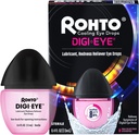 Rohto Digi-Eye Digital Eye Strain Eye Drops, Cooling Eye Strain Relief Da Digital Eye Strain Sintomi, Long-Lasting, Soothing Eye Relief, Gocce Occhi per Rosso, Tired Eyes 0.4 fl oz Bottiglia (Pack of 2)