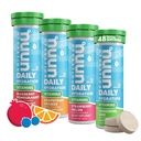 Vitamine Nuun Compresse elettrolitiche con vitamina D, C, E, A, & B6, Acido Folico, Magnesio & 4 Altri elettroliti essenziali, Gluten Free & Vegan, Frutta mista, 4 Pack (48 Serve Totale)