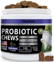 Probiotico del gatto, Chews for Gut and Immune Health, Gatti Supplemento probiotico per il supporto digestivo del gatto, digestione sana, costipazione del gatto e sollievo dalla diarrea (120 pillole, salmone)