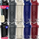 10 bottiglie di frullatore PACK- Shaker con fischi di filo per miscele proteiche | Confezione bottiglia di frullatore a prova di leak | BPA-Free & Lavastoviglie Sicuro | 5 Large 28 oz & 5 Piccolo 20 oz Shaker Bottiglia | Tazze per Shakes