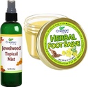 Jewelweed Topical Mist 8 Oz e Herbal Foot Salve 4 Oz - Soluzioni per Itch per rendere più facile il piacere di tutti i giorni
