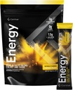 Energy | Natural Energy & Focus Supplement | con Carnosyn®, Ashwagandha, L-Arginina, Theobromine | Zero Sugar, 5 Calorie, 120mg Caffeina | 15 Stick Pack per Mental & Physical Boost | Lemon
