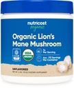 Nutricost Organic Lion's Mane Mushroom Powder 4oz - Certificato USDA Organic