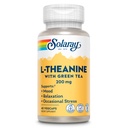 SOLARAY L-teanina 200mg con tè verde - Mood sano, Relax e Occasional Stress Support - Lab verificato, Vegan, Gluten Free - 45 Servings, 45 VegCaps