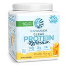 Sunwarrior Clear Protein Powder Miscela di acqua piantata, Vegan e rinfrescante Proteine e Integratore di idratazione 10g per servire Peach Mango aromatizzato 420g Vasca 30 Serve