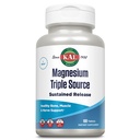 KAL Triple Source Magnesium Complex, Citrato, Malate, Ossido, rilascio prolungato, Bone, Muscolo, Supporto per nervi, Vegan, Gluten Free, 60-Day Guarantee, 100 Servings, 100 Tabs