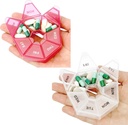 Pill Organizer, 2 Pack Pill Box, Small Pill Case,Medicine Pill Organizer 1 volta al giorno, Organizzatore di pillole settimanali, Pill Container, Pill Holder, Organizzatore di Pill Day 7 giorno (Red&White)