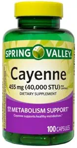 Spring Valley Cayenne Capsule 455 MG 40000 STU 100 Count