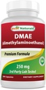 Migliore naturali DMAE Supplemento 250 mg 180 capsule - Dimetilamminoetanolo Bitartrate