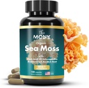 Organic Irish Sea Moss Capsule - Advance Formula, Raw Wildcrafted Seamoss Supplement con Bladderwrack e Burdock Root - 180 pillole - Made in the USA