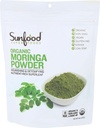 Polvere di Moringa di Sunfood, organico. Utilizzare per la perdita di capelli, perdita di peso. Prodotto unico ingrediente puro. 8 oz Bag
