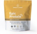 Sprout Living Epic Protein, Plant Based Protein & Superfoods Powder, Vanilla Lucuma Powder | 20 Grams Organic Protein Powder, Vegan, Non Dairy, Non OGM, Gluten Free, Low Sugar (5 Pound, 60 Servings)