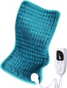 Riscaldatore elettrico per schienale/Shoulder/Neck/Knee/Leg Pain Relief, 6 Impostazioni di riscaldamento rapido, Auto-Off, Lavabile in lavatrice, Moist Dry Heat Options, Extra Large 12"x24"