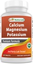 Best Naturals Calcium Magnesium Potassium - 120 compresse - Non OGM & Gluten Free