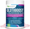 Polvere di Glutathione 6970mg per sbiancamento della pelle migliorata con collagene & vitamina C | Brightens Skin & Ridurre la pigmentazione | Formula anti-invecchiamento | Antiossidante potente | Supporta Immune, Gut & Liver Health