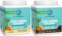 Chocolate & Vanilla Vegan Collagen Protein Powder Set | Bundle & Save | Plant Based Collagen Booster | Non OGM No Aggiunto Zucchero Soia o Dairy (20 Servings Chocolate, 20 Servings Vanilla)