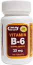 Vitamina B-6 25 mg, 100 compresse, Watson Rugby - Acquista pacchetti e salvare (Pack of 2)