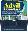 Advil Liqui-Gels Pain Reliever/Fever Riduttore, Solubilized Ibuprofen 200mg, 2/Packet, 50 Packets/Box (016902)