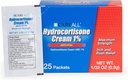 CareAll Hydrocortisone Crema 1% (25 Pack), 0.9gr Foil Packet. Formulazione di resistenza massima, Anti-Itch Rash Crema della pelle allevia prurito, Eczema, Biti di insetti, Veleno Ivy e Psoriasi