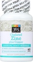 365 da Whole Foods Market, Chelated Zinc plus Copper, 60 ct
