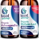 benessere LABSRX Mullein Foglie per polmoni, 2 Fl. Oz - Ashwagandha Drops 2000mg