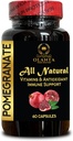 Estratto di melograno - capsule di melograno naturale per il supporto misto e pre allenamento per gli uomini e le donne, ltra ad alto assorbimento, supplemento dietetico - 1 bottiglia 60 capsule