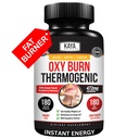 Kaya Naturals Oxy Burn - Formula Herbal Termogena per la vita attiva – Non-OGM & Gluten-Free – 180 Count