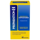 PREPARAZIONE H Emorroidi Sintomi di Trattamento Suppositori, Burning, Itching e Discomfort Relief (48 Conte)