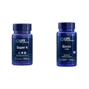 Estensione della vita Super K Vitamin K1, K2 MK-7, MK-4, Vitamina C, Bone / salute del cuore, alimentazione di 3 mesi e Boron 3 Mg 100 capsule vegetariane