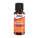 NOW Integratori alimentari, Liquido D-3 & MK-7 con 2.500 IU Vitamina D-3 & 100 mcg Vitamina K-2 per 5 gocce, 1-Oncia