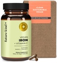 Futuro tipo Vegan ferro supplemento per gli uomini e le donne con vitamina C per l'energia, il fuoco e l'immunità di sostegno - 30-Day di alimentazione, una capsula al giorno (30ct in bottiglia di vetro)
