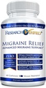 Rilievo di emicrania verificato - Supplemento a doppia azione - Ridurre la gravità e la durata, Ormoni di equilibrio - con Ginger e Ginko Biloba- 60 capsule - 60 capsule - 1 mese di fornitura