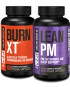 Jacked Factory Burn XT Thermogenic Fat Burner & Lean PM Notte perdita di peso supplemento per gli uomini & donne 120 pillole di dieta vegetariana