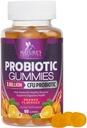 Probiotici Gummies per la salute digestiva delle donne e degli uomini, 5 miliardi di CFU, Miglior Probiotici giornalieri Gomma per Vaginale, Supporto immunitario & Salute del fegato, Supporta la costipazione occasionale Gas & Bloating, 60 Gummies
