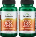 Swanson B-50 Complex - Integratore vitaminico Promuovere il supporto energetico & Metabolismo - May Support Heart Health & Memory - (100 capsule) (2 Pack)
