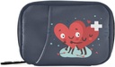 Naanle Pill Organizer Cuore con Cross Pill Box 7 Day Pill Case Bag Organizzatore di viaggio Pill Bag con Zipper Portable Weekly Case Dimensioni compatte per il supporto supplemento di vitamina
