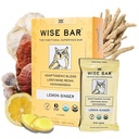 Bar Adaptogen Mushroom Nutrition Bars with Reishi, Lions Mane & Ashwagandha, Organic Vegan & Gluten Snacks gratuiti per Focus naturale, Energy & Immunity Support, Lemon Ginger Flavor, 12 Count
