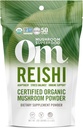 OM MUSHROOM SUPERFOOD Reishi polvere di funghi organici, 3.5 oncia, 50 porzioni, adaptogen, supporto di stress e immune, supplemento di funghi superfood