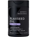 Ricerca sportiva Vegan Flaxseed Oil (1200mg) Integratore a base vegetale ALA Omega 3 - Vegan Certificato & Non OGM Verified - Gluten, Soy & Carrageenan Free (180 Veggie Softgels)