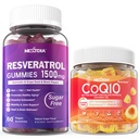Zucchero Resveratrolo Gummies 1500mg + CoQ10 200mg 100mg Gommie riempite con Magnesio Support Affinamento sano e longevità