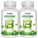 Complesso B Liposomico progettato per l'assorbimento elevato B Vitamine con inositolo di colina B1, B2, B3, B5, B6, Biotin, Folate, Methylated B12- Immune, Energy, Brain & Heart Support 180 Softgels