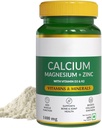 Compresse di magnesio e zinco naturale con vitamina D3 & K2 (600 IU), supplemento di calcio per le donne e gli uomini, per la salute del muscolo