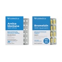 VitaMedica Arnica e Bromelain Blister Packs Bundle | per chirurgia post e recupero del muscolo | Rilievo del rumore | Formule naturali basate sull'impianto | 2 Bundle del prodotto per il supporto di guarigione | Alimentazione di 5 giorni