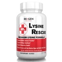 Re+Gen Nutrition Lysine Rescue, Aminoacido Supplemento per una maggiore salute immunitaria e collagene Sintesi in donne e uomini, promuove labbra e salute della pelle, naturale, pura L-lysine, 90 capsule, 45 giorni di alimentazione